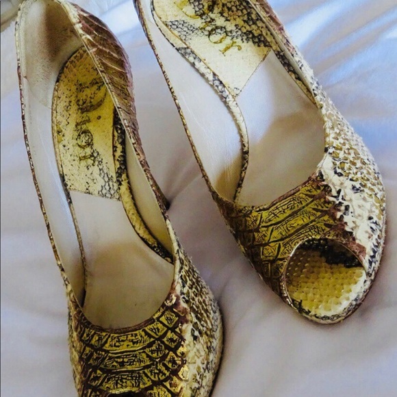 Christian Dior piton printed heels size 8 - Picture 4 of 5